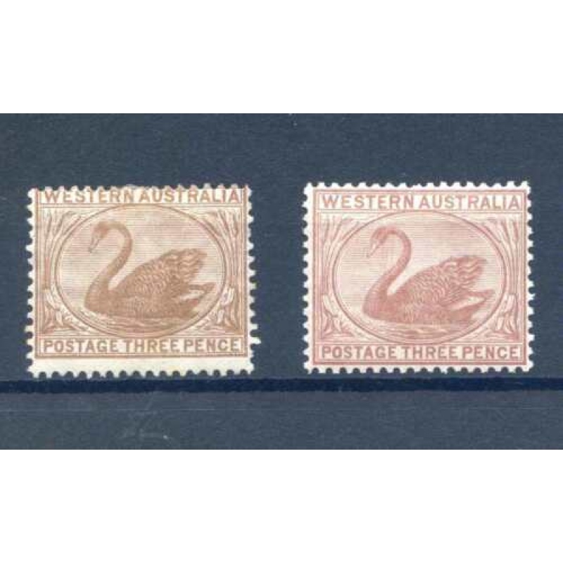 Western Australia Pale Brown  3d Cinnamon SG63 a mounted Mint