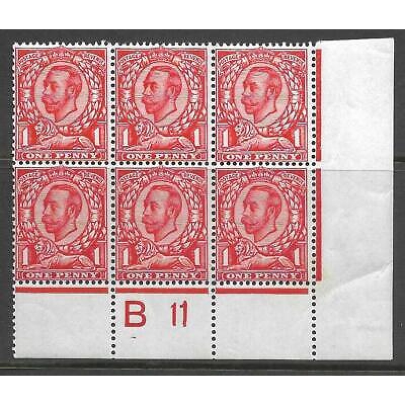 Sg341 spec N11(3) 1d Deep Bright Scarlet Downey - B11 perf 2A UNMOUNTED MINT