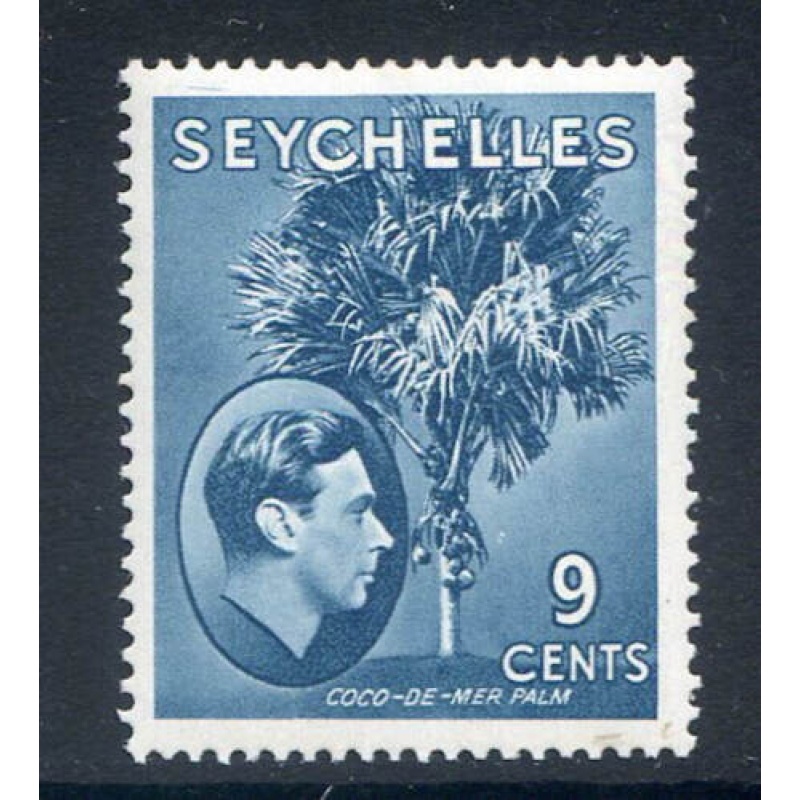 Seychelles 9c Grey Blue SG138a Mounted Mint