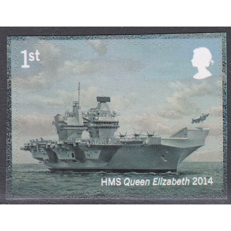 PM69 2019 Ships HMS queen Elizabeth 1st class stamp from booklet single U M