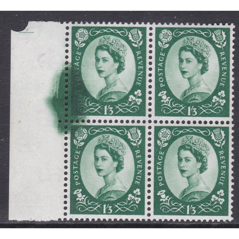 S144 Sg585 1 3 Wilding M C white superb Inkling Flaw UNMOUNTED MINT