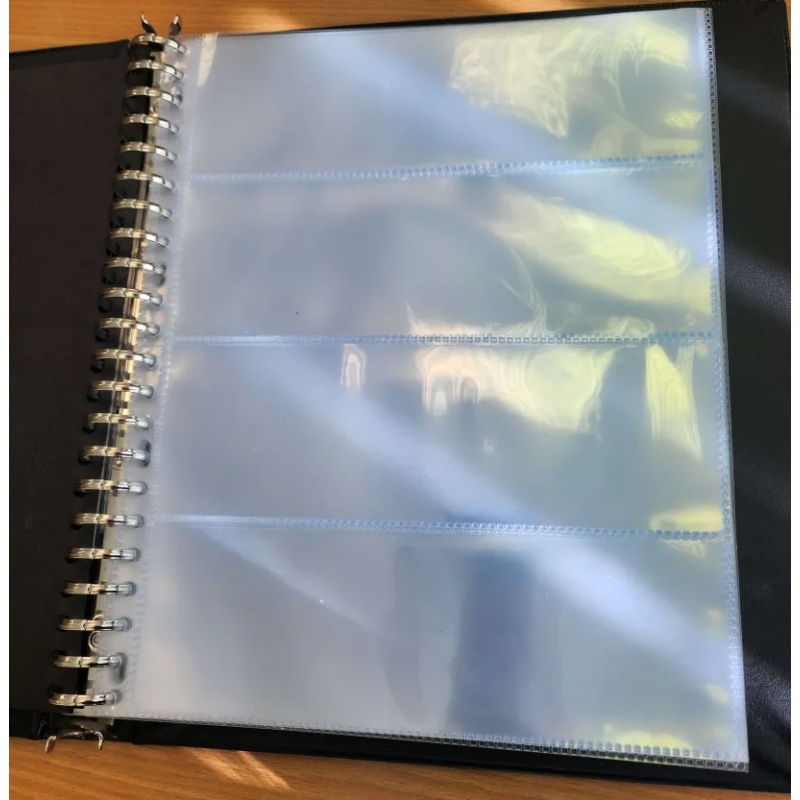 Green 22 ring binder album with 20 pages for booklets etc 4 slots