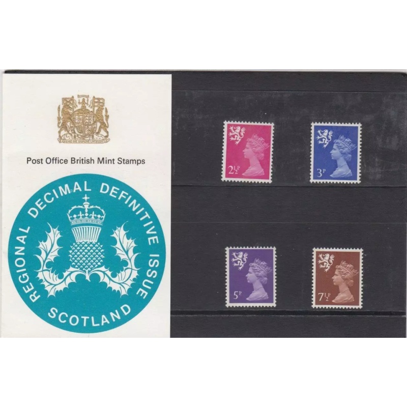 1971 Regional decimal Definitive stamps Scotland pack no. 27 UNMOUNTED MINT