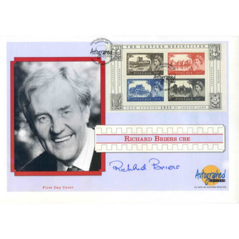 GB 2005 Castles Definitives FDC Signed by Richard Briers