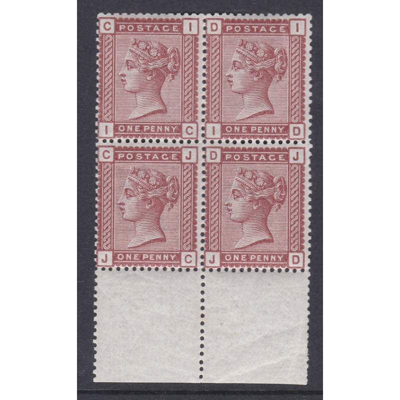 Sg166 1d Block of 4 bottom marginal I-C, I-D, JC-JD UNMOUNTED MINT