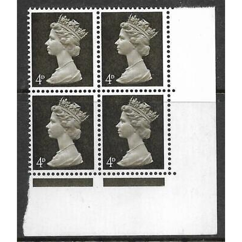 U13 Sg 732 4d Pre-decimal Machin -1CB with missing phosphor block UNMOUNTED MINT