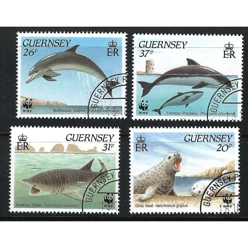 Guernsey Sg501-504 full set 1990 Marine Life used