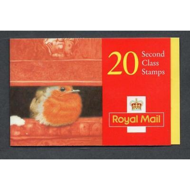 LX10 1995 Christmas Barcode Booklet 20 x 2nd class (19p) -Cyl B1A-B1F