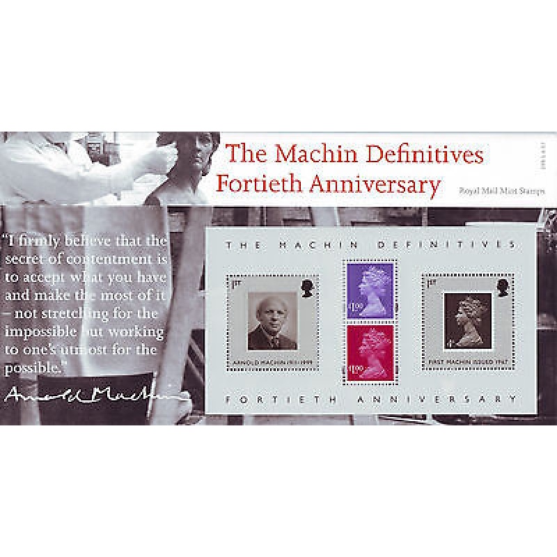 2007 Machin Anniversary miniature sheet Presentation pack no. 398