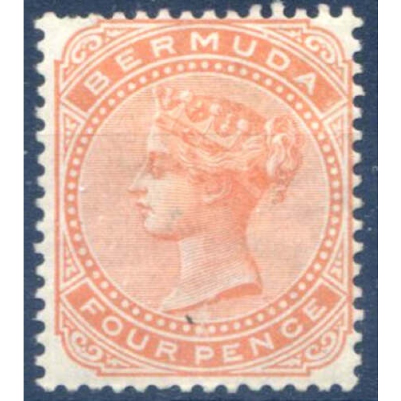 Bermuda 4d Orange Red SG20 Mounted Mint