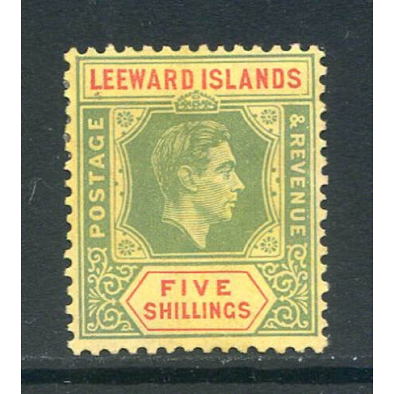 Leeward Islands 5 - Grenn  Red Yellow SG112 Mounted Mint