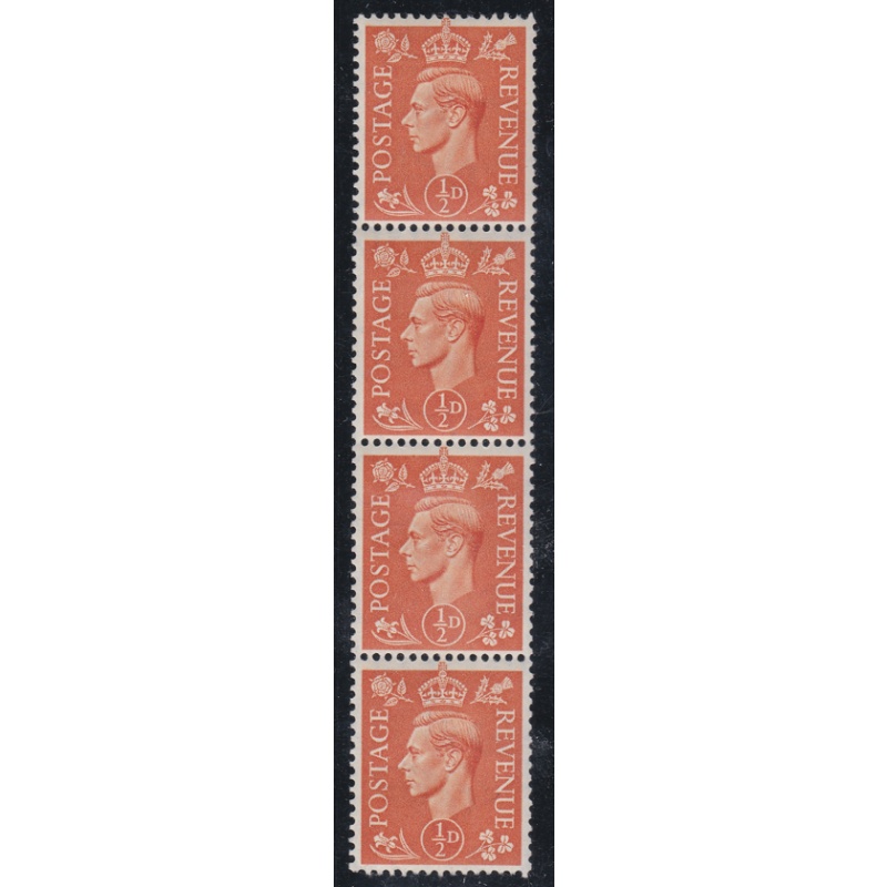 Q3 Sg503 d George VI Vertical Coil Strip UNMOUNTED MINT