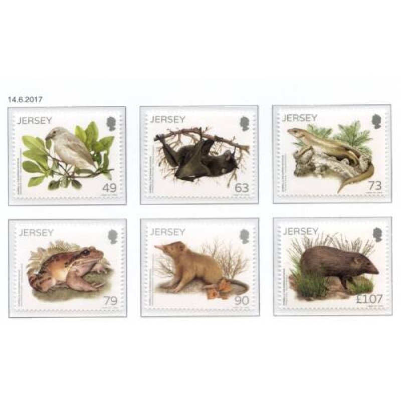 Jersey 2017 Durrell and Darwin Set SG2162 2166 Unmounted Mint