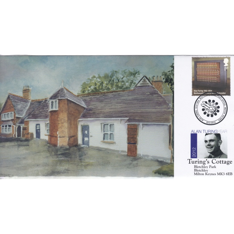 2012 Alan Turing Year Bletchley Park COTTAGE First Day Cover no. 390   500