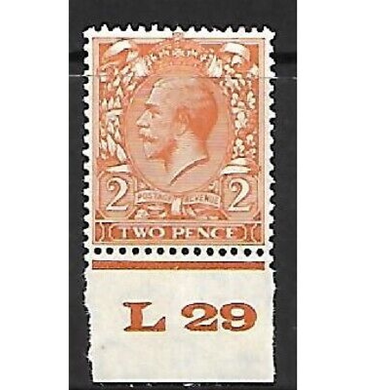 N36(3) 2d Yellow Orange Block Cypher Control L29 imperf UNMOUNTED MINT