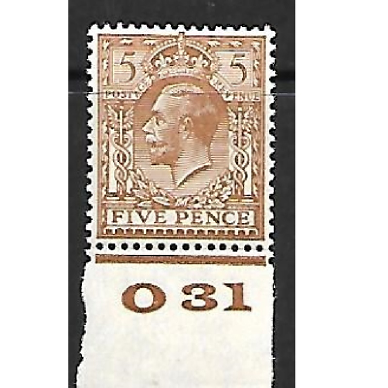 Spec N40(3) 5d Reddish Brown Block Cypher Control O31 imperf UNMOUNTED MINT