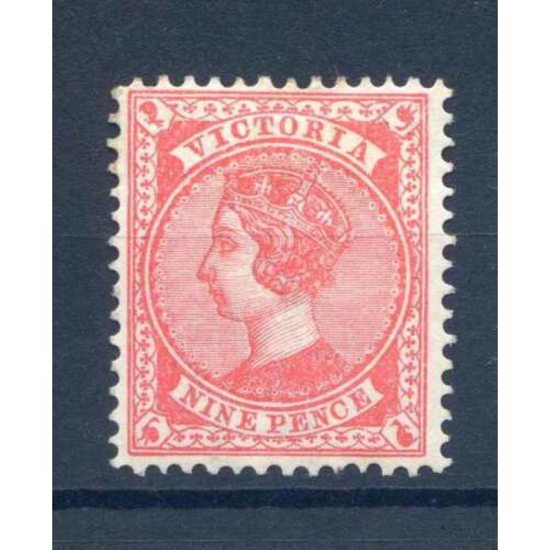 Victoria 9d Carmine Rose SG320 mounted Mint