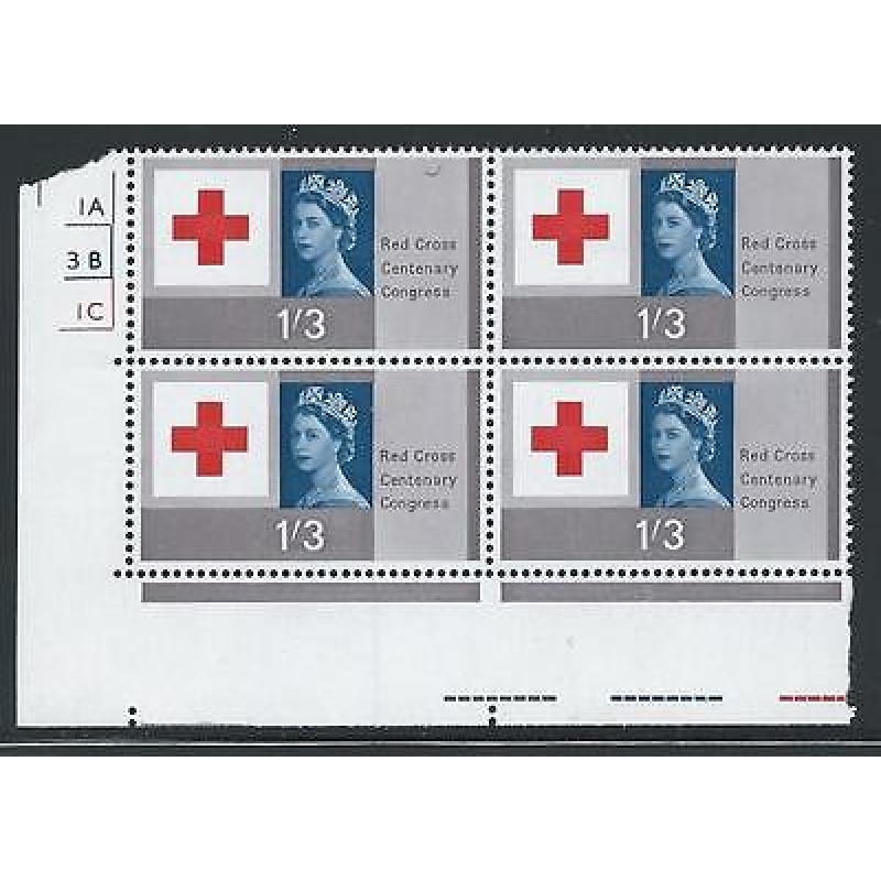 1963 Red Cross 1 3 Ord Cylinder Block - MNH