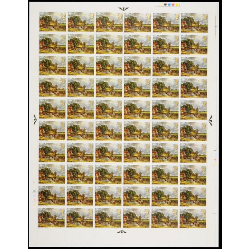 1968 1 9 Paintings complete full sheet No dot UNMOUNTED MINT