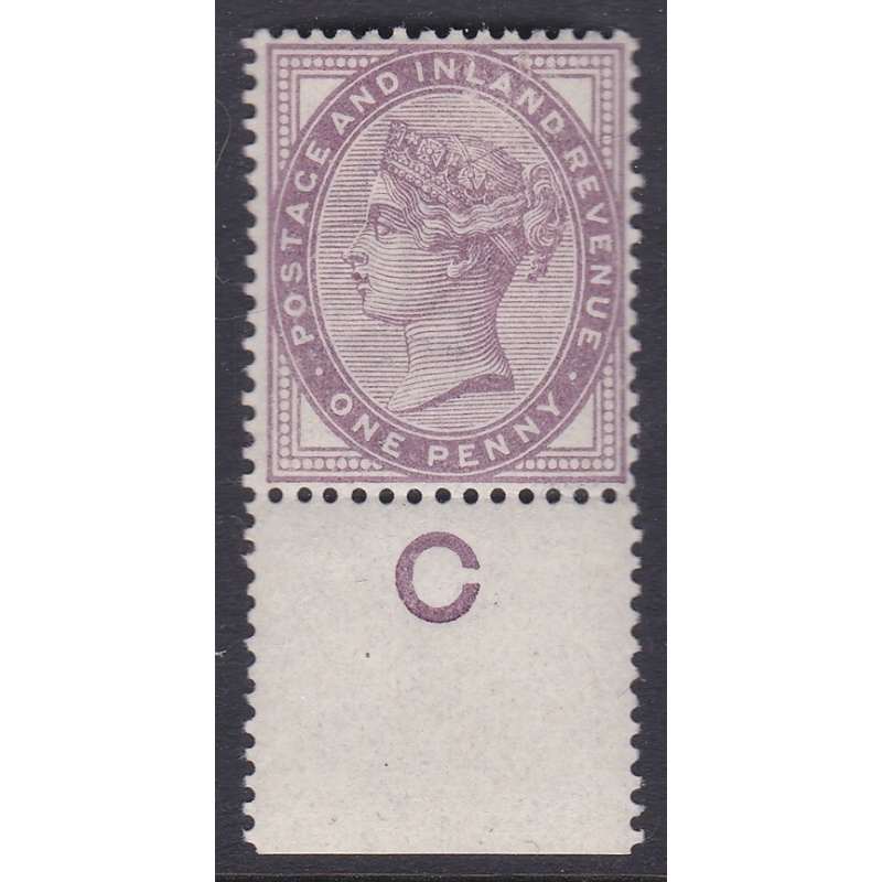 1d lilac control C perf single MOUNTED MINT