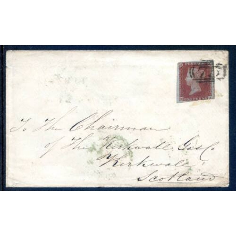 GB 1841 1d Red (MA) On Cover to Kirkwall