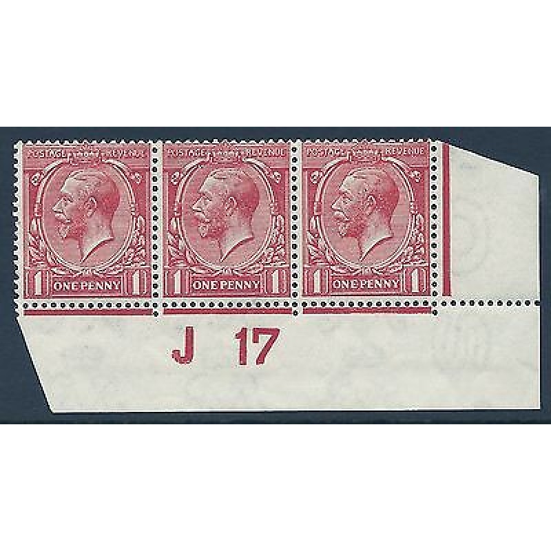 N16(8) 1d Pale Red Royal Cypher Control J 17 imperf UNMOUNTED MINT MNH