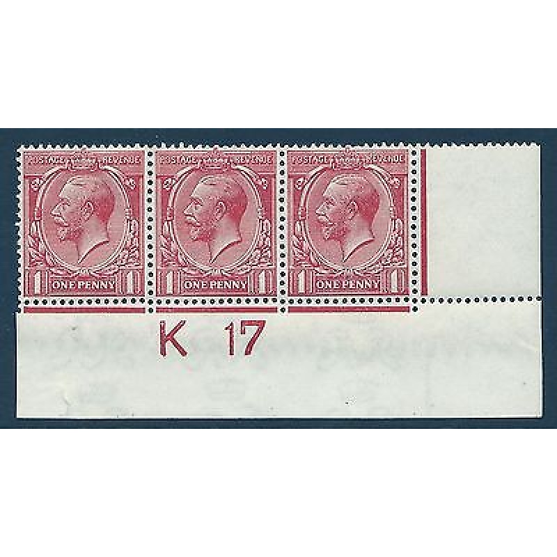 N16(8) 1d Pale Red Royal Cypher Control K 17 imperf UNMOUNTED MINT MNH