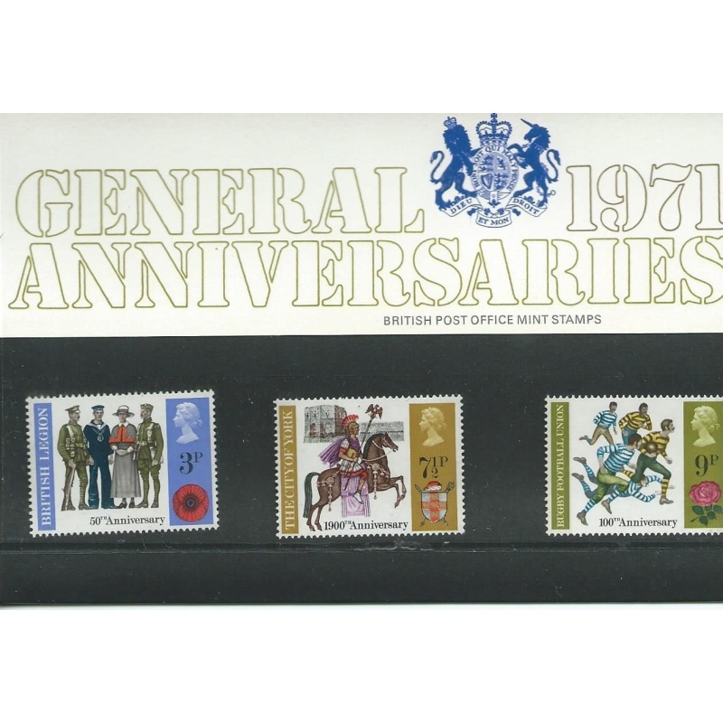 1971 General Anniversaries Presentation pack UNMOUNTED MINT