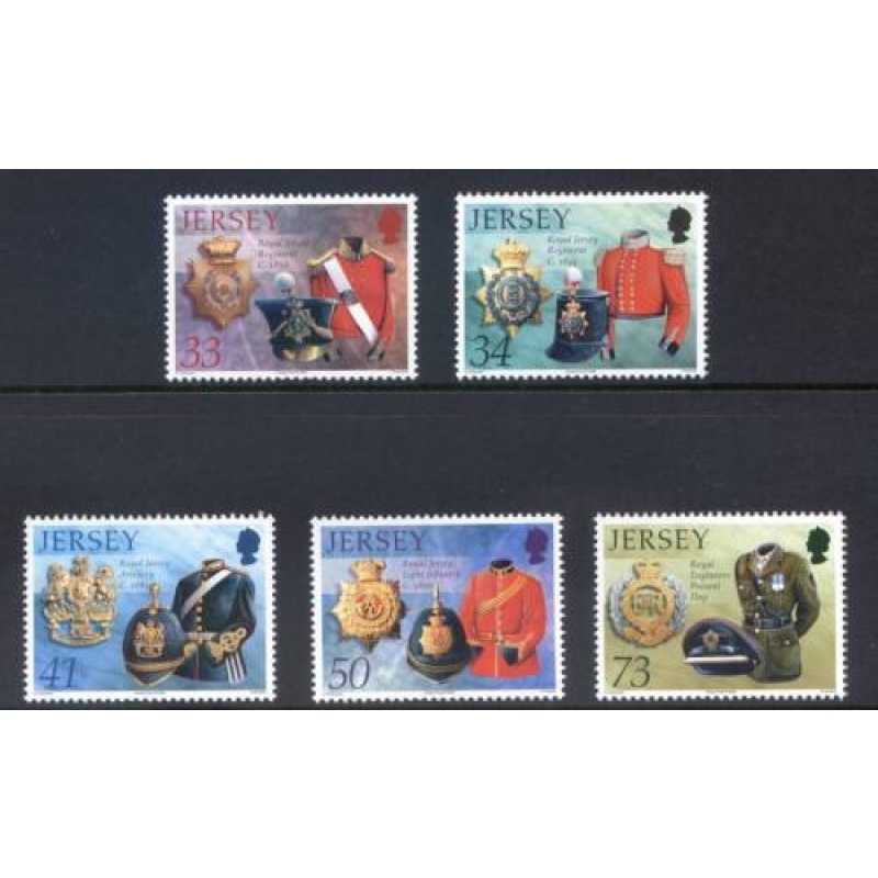 Jersey SG1253 7 Royal Militia Set Unmounted Mint