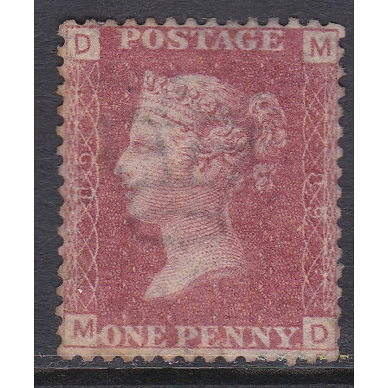 Sg43 1858 1d Penny Red plate 89 Lettered M-D MOUNTED MINT