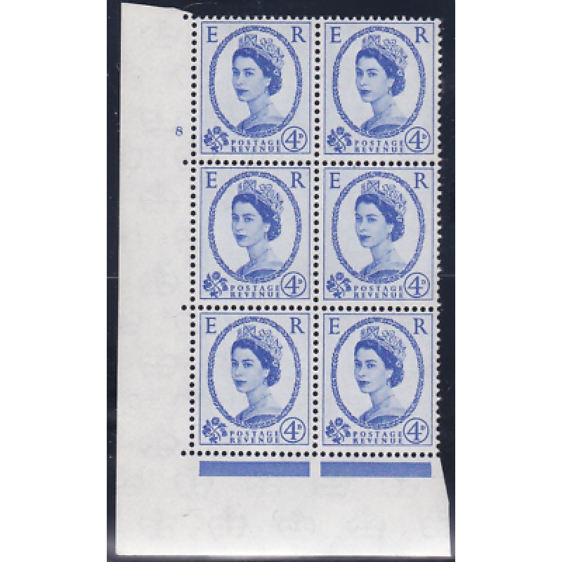 4d Wilding Multi Crown on White Cyl 8 No Dot perf A(E I) UNMOUNTED MINT MNH