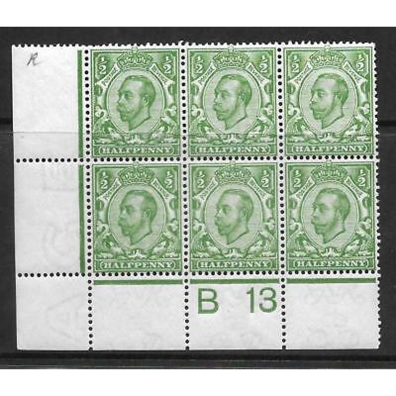 Sg 344 d Green Downey Head control B13 perf 2A MOUNTED MINT