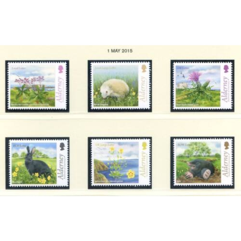 Alderney 2015 Flora  Fauna Set SGA545 A550 Unmounted Mint