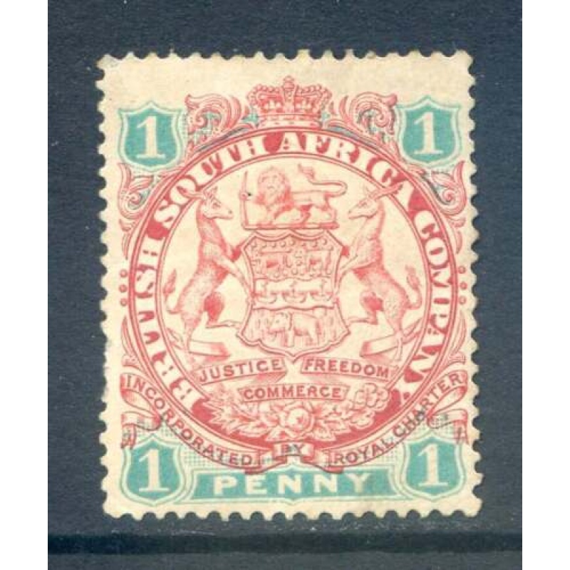 Rhodesia 1d Scarlet  Emerald SG29 Mounted Mint