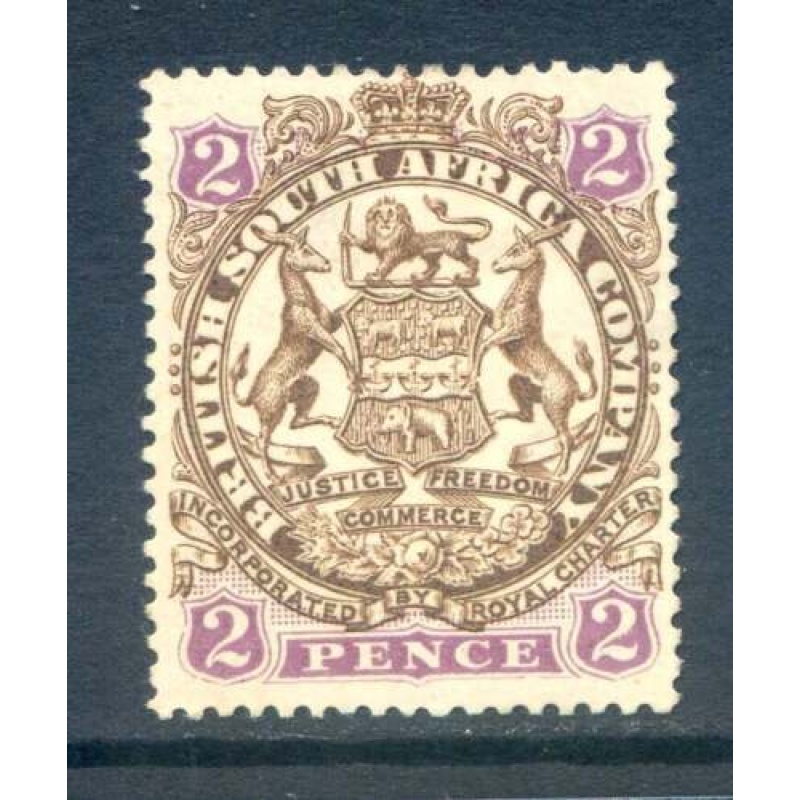 Rhodesia 2d Brown  Mauve  SG43 Mounted Mint