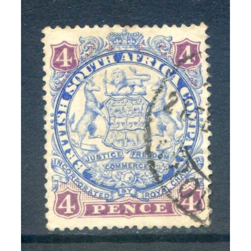 Rhodesia 4d Blue  Mauve SG32b Fine Used