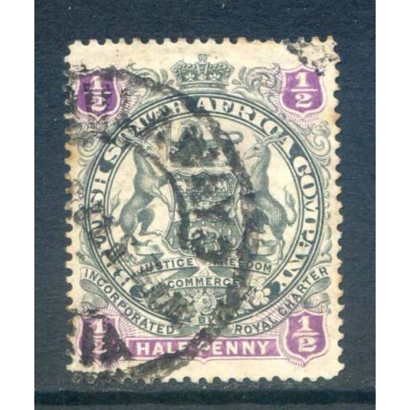 Rhodesia 1 2d Grey Black  Purple SG66 Used