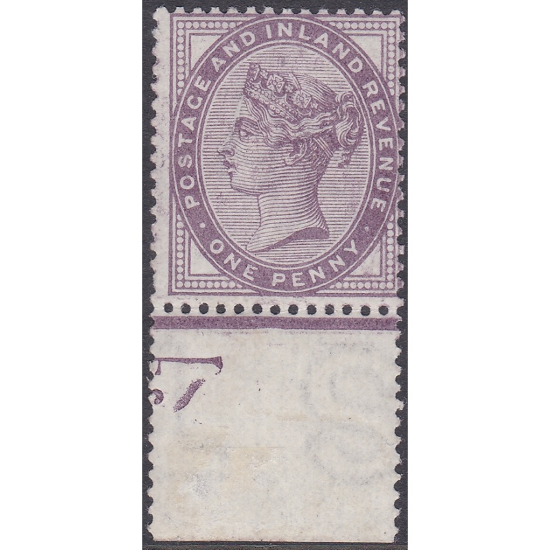 Sg172 1d lilac printed both sides unique inverted Postage watermark  (see desc!)