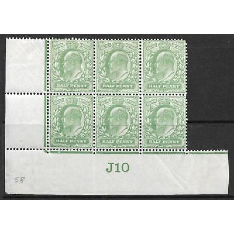 d Yellow-Green Control J10 (Co-Ex) perf type V2A plate 58 MOUNTED MINT