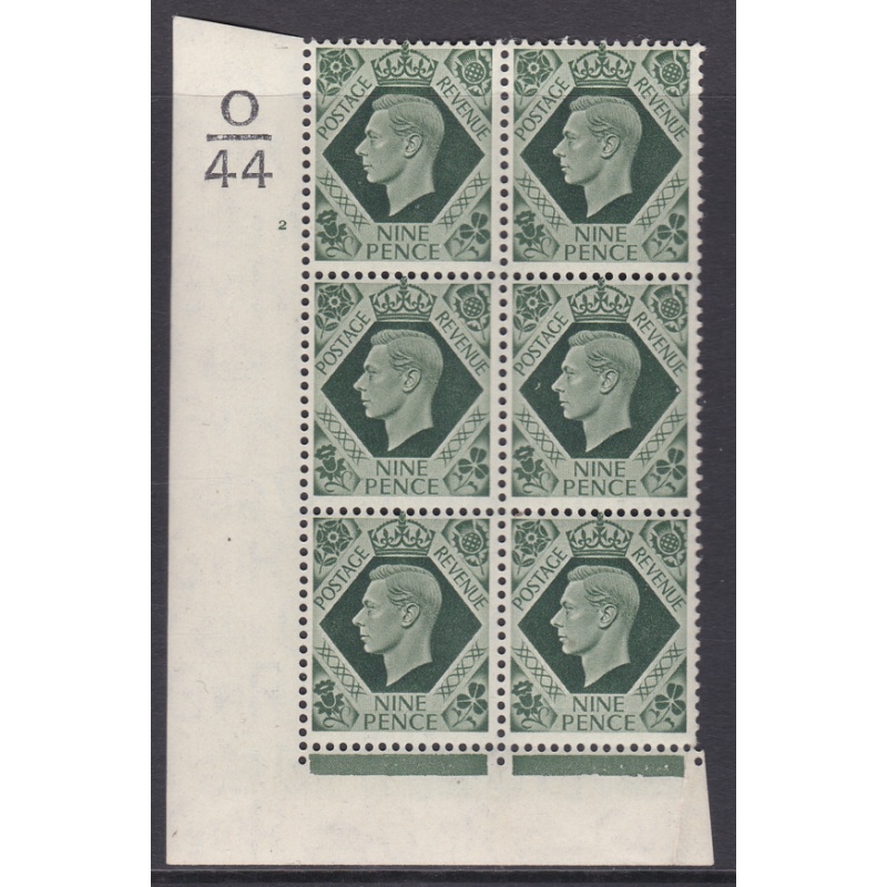 Sg 473b 9d Green Dark colours O44 2 No Dot UNMOUNTED MINT