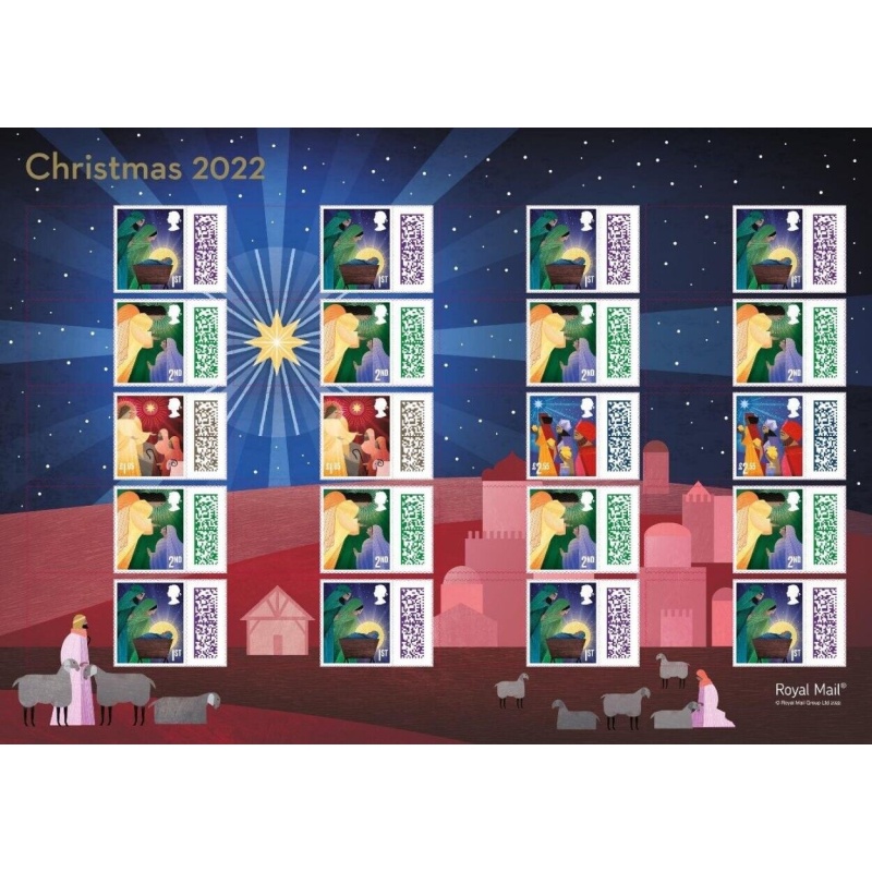 LS145 GB 2022 Christmas smiler sheet UNMOUNTED MINT