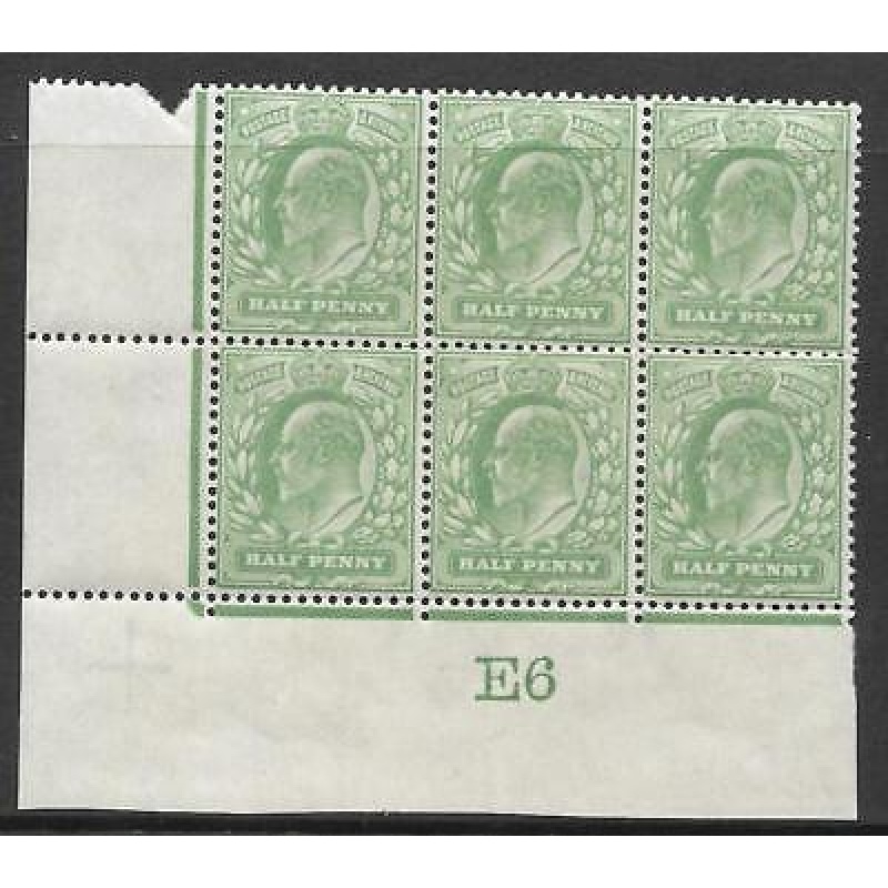 d Yellow-Green Control E6 (Co-Ex) perf type V2a plate 34 UNMOUNTED MINT