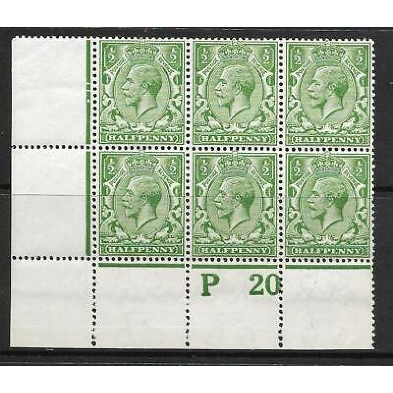 N14(6) d Bright Green Control P20 perf block of 6 UNMOUNTED MINT MNH