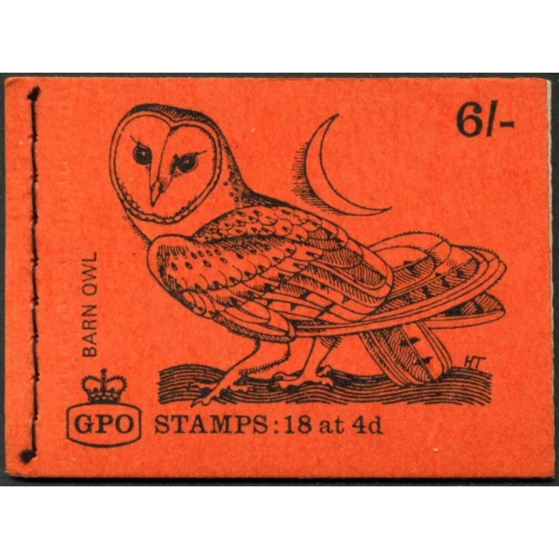 Jan 1969 Sg QP45 6 - Owl GPO stitched Booklet  - complete