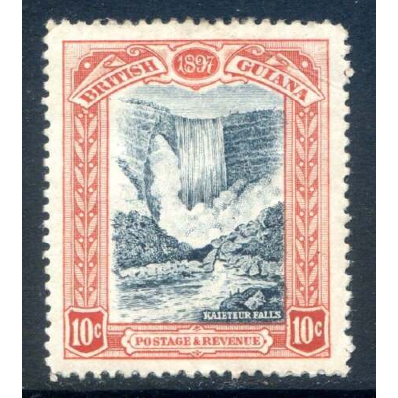 British Guiana 10c Blue-Black  Brown-Red SG220 Mounted Mint