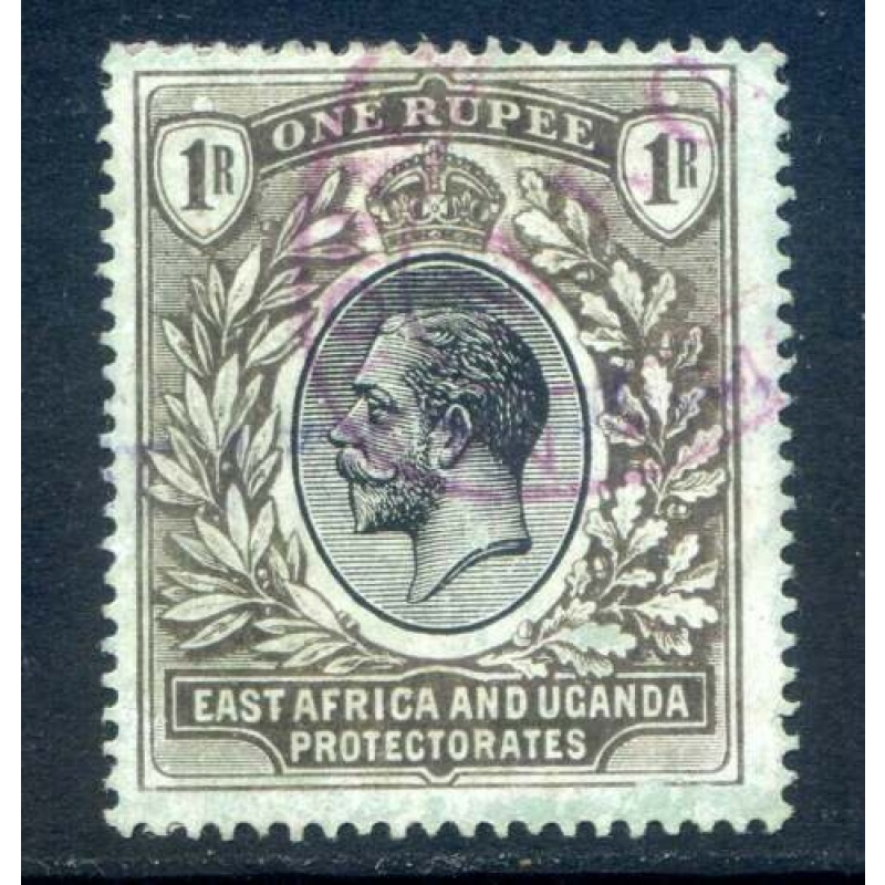 East Africa  Uganda Protectorate 1r Black  Green SG53b Fine Used