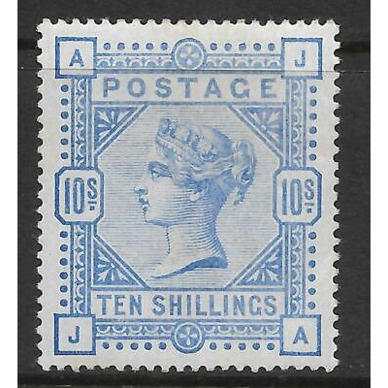 1883 Sg 183 10s Ultramarine Wmk Anchor Lettered J-A UNMOUNTED MINT