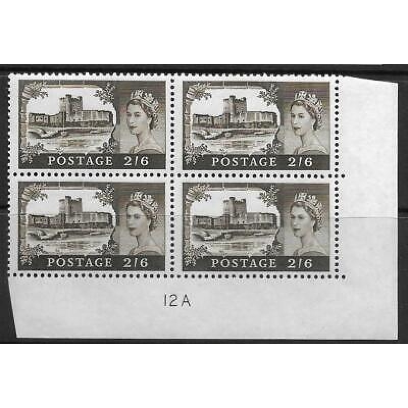 Sg759 No WMark Bradbury Wilkinson Castles 2 6 Cyl Block 12A UNMOUNTED MINT MNH