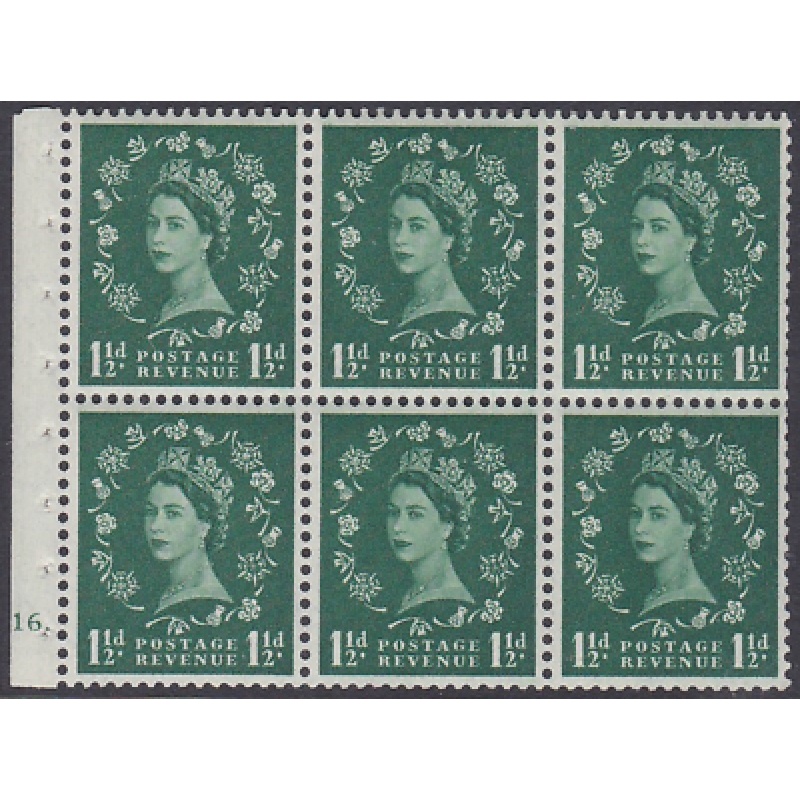 SB66 Wilding booklet pane Crowns white G16 Dot UNMOUNTED MNT MNH