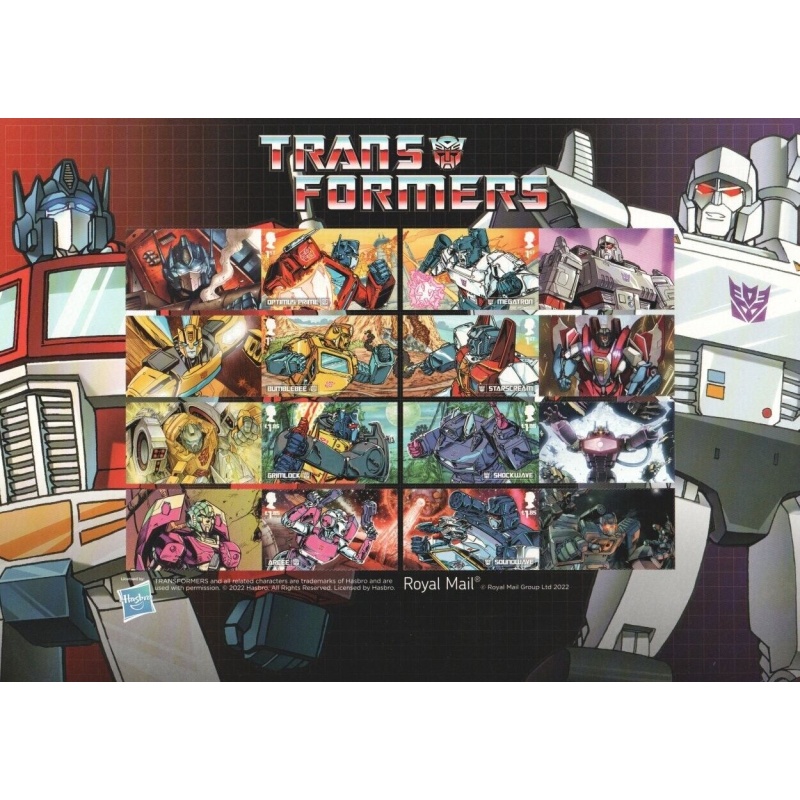 LS143 GB 2022 Transformers smiler sheet UNMOUNTED MINT